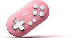 8Bitdo Zero 2 Bluetooth Gamepad Keychain Sized Mini Controller for Switch, Windows & Android [Pink] - SWITCH