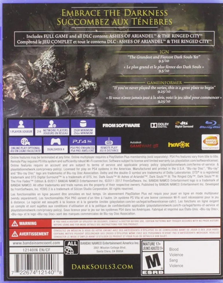 DARK SOULS III THE FIRE FADES EDITION - PS4