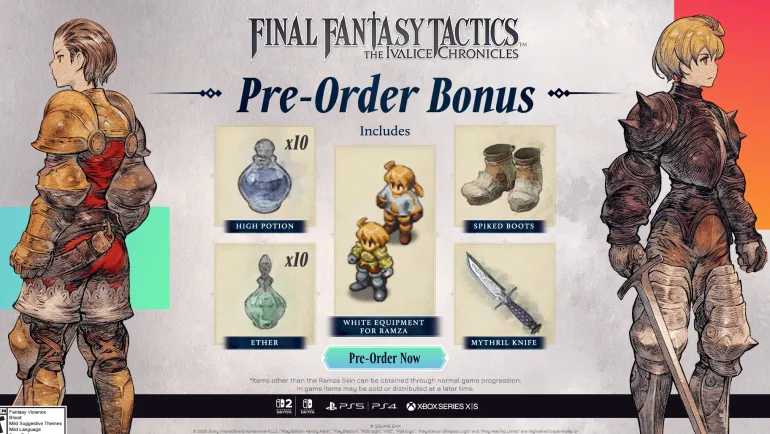 Final Fantasy Tactics the Ivalice Chronicles - PlayStation 5 (PRE-ORDER)