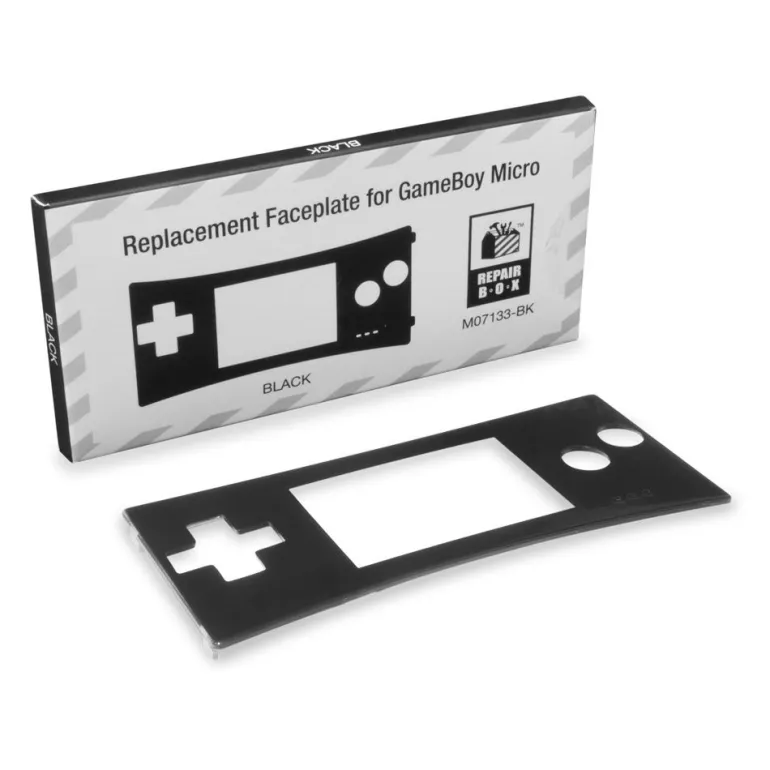 REPLACEMENT FACEPLATE FOR GAMEBOY MICRO BLACK - GAMEBOY