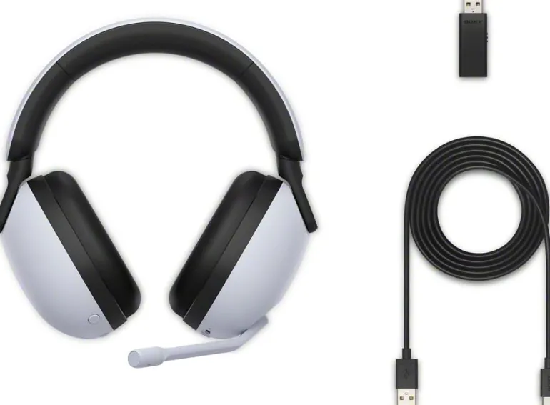 Sony-INZONE H9 Wireless Noise Canceling Gaming Headset (WHITE) - PS5