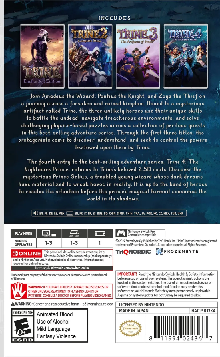 Trine Ultimate Collection Physical Edition + Trine 5 Bundle - Nintendo Switch (FREE SHIPPING)