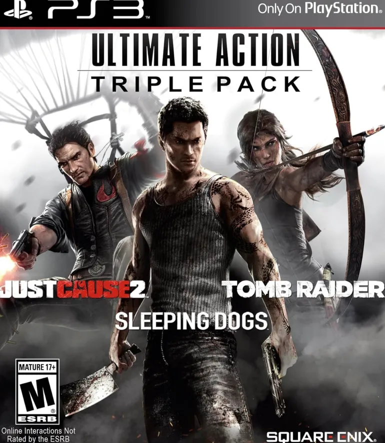 Ultimate Action Triple Pack (Just Cause 2, Sleeping Dogs and Tomb Raider) - PS3