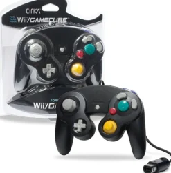 Wii & GameCube Wired Controller (Black) (CirKa) - Wii / GC